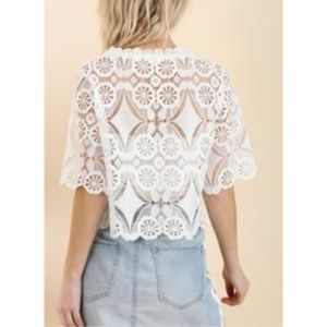 Umgee Tops - Lace Crop Top Umgee Tops - Lace Crop Top